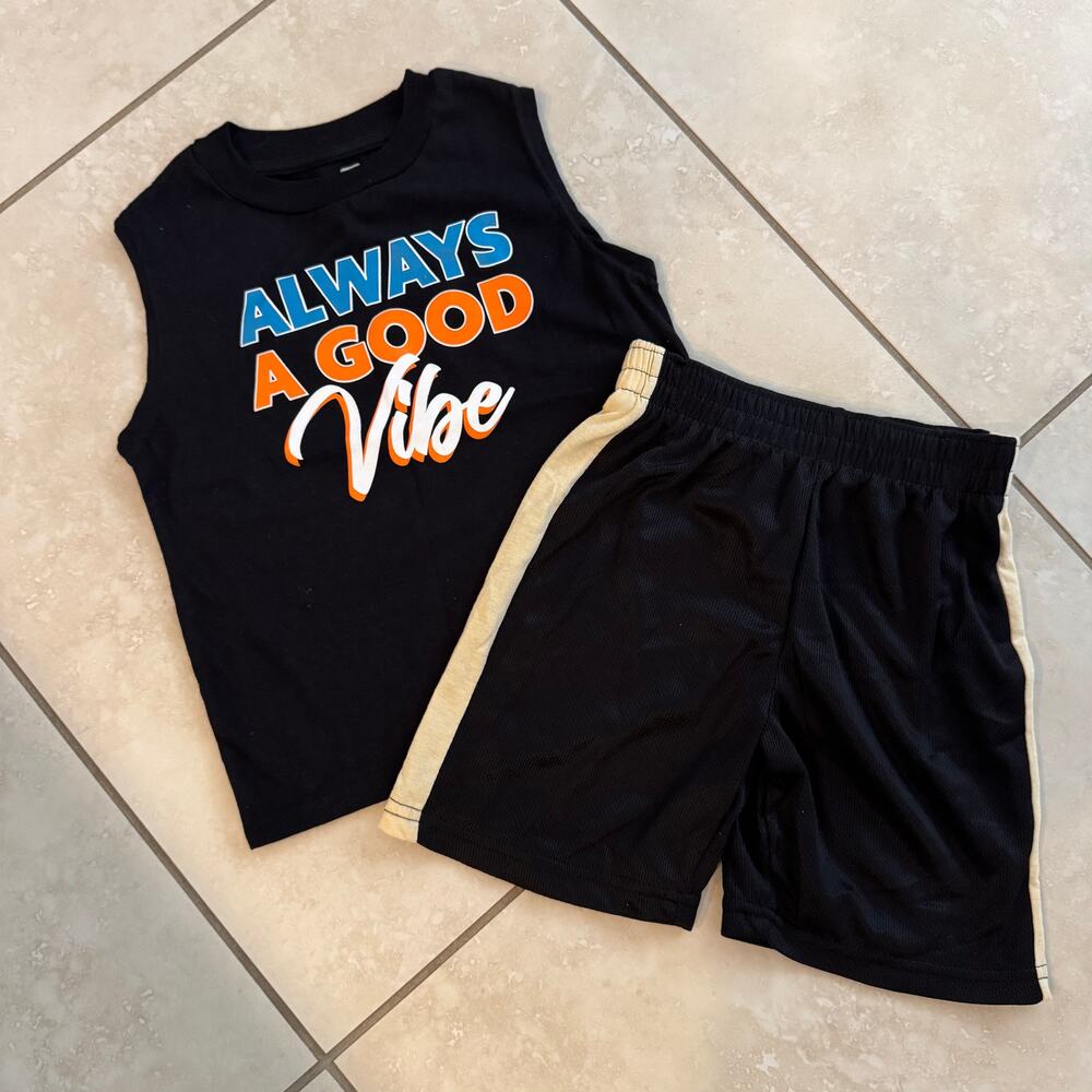 Pro Athlete Boys 2 Piece Active Set 4T Muscle Tank Shorts Outfit